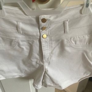 NWOT refuge white high waisted shorts